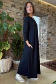 Made in Italy Oscar Midaxi Swing Dress Black